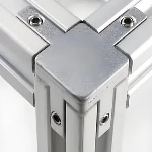 3D CNC Machined Right Angle Joint Block for Aluminum Structure Frames