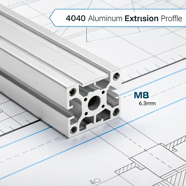 4040 aluminum extrusion profile with M8 holes