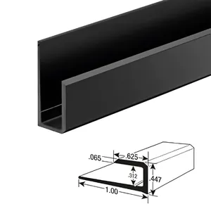 6063-T5 Black Anodized Aluminum J Channel Trim for Wall and Tile Edge