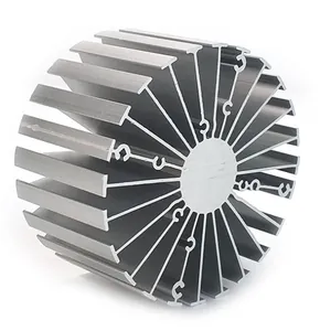 Aluminum Profile Round Heat Sink with Inner Guide Slots