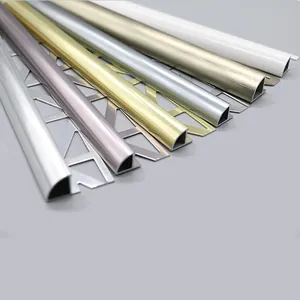 Aluminium-Treppenkantenabschlussprofil mit runder und flacher Fliesenkante als Option