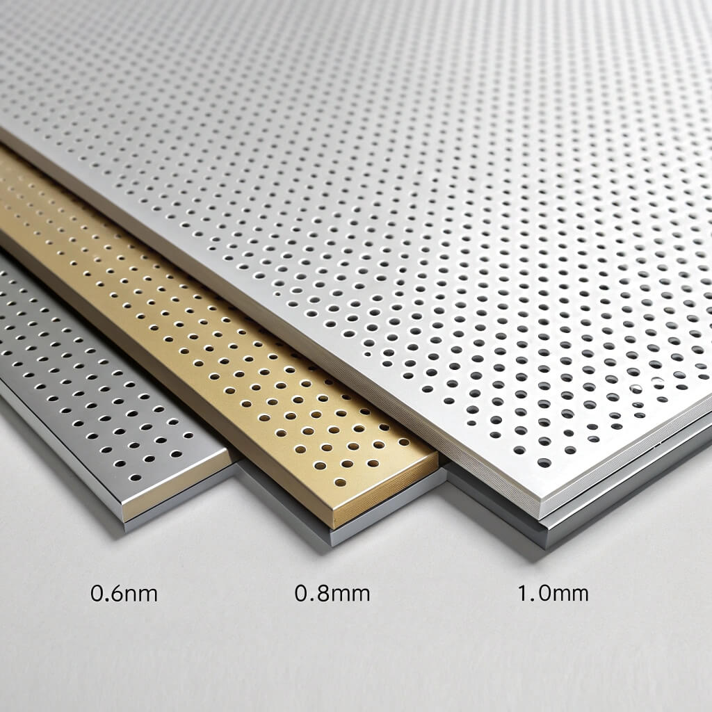 Aluminium-Lochbleche in drei Dicken