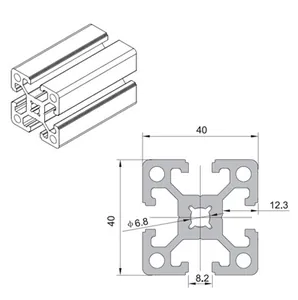 Anodized 4040 T-Slot Frame Profile