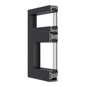 Black-Framed Glass Swing Door Aluminum Frame