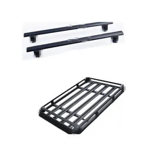 Black Powder Coated Aluminum Roof Rack for SUV Cargo