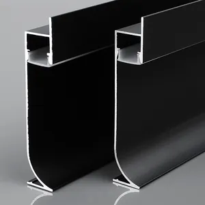 Black Powder Coated LED Channel Profile for Cabinets