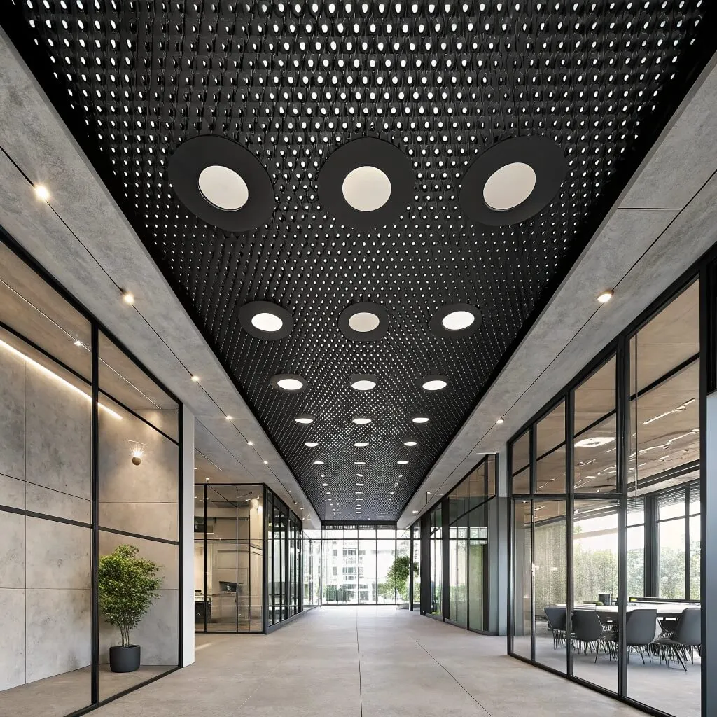 perforierte Metalldecke