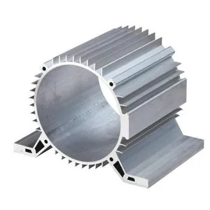 Circular Cooling Fin Aluminum Motor Body for Automation