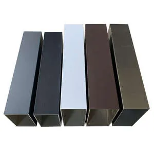 Color Coated Thin Wall Aluminum Rectangular Tube Profiles