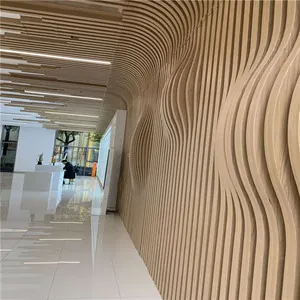 Gebogenes Aluminiumpaneel mit dekorativer Perforation für Wandverkleidungen