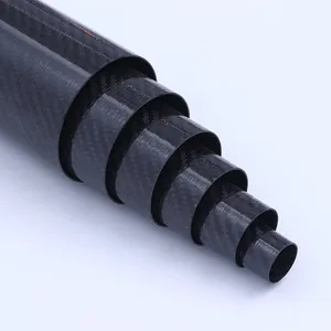 Custom Carbon Fiber Telescopic Antenna Mast Pole 20m