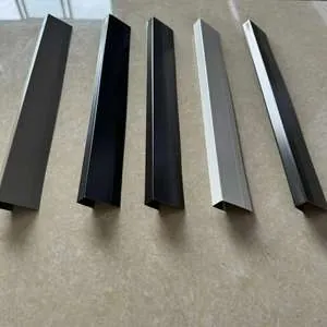 Custom Cut Anodized J Channel in Silver and Black