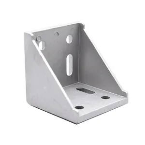 Custom Machined Angle Bracket for Aluminum Profiles