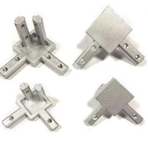 Die Cast Aluminum Right Angle Bracket for European Profile Structures