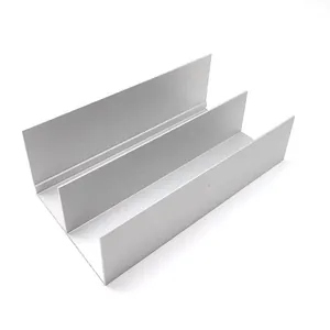 Double U Channel Aluminum Track Profile for Sliding Door Systems