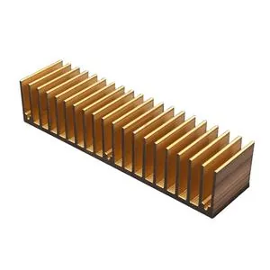 Goud geanodiseerd aluminium koellichaam