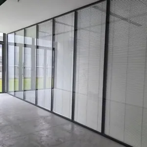 High-End Aluminum Glass Office Partition with Blinds
