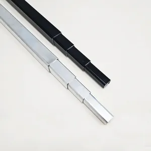 Interlocking Telescopic Aluminum Tubes in Silver and Black Finish
