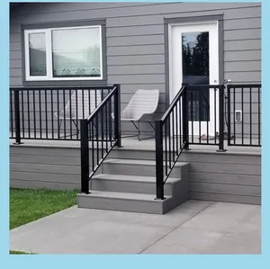 Modern Aluminum Railing with Glass Panel for Villas