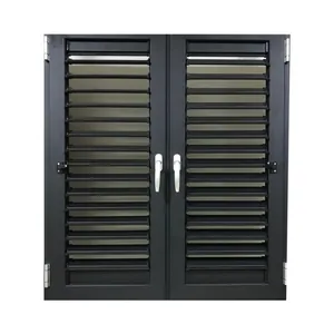 Modern Hurricane-Proof Aluminum Louver Shutter Window Door