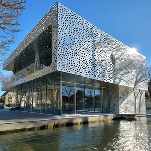 Perforated Sheet Metal Facade Cladding for Commercial Buildings
