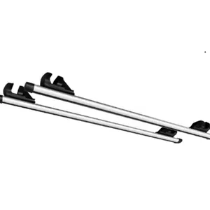 Polished Roof Rack Rails with Clamp Mounting Feet