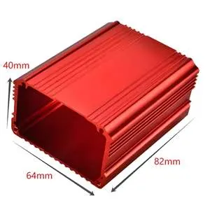 Rode geëxtrudeerde aluminium koellichaamdoos
