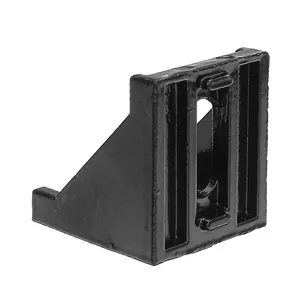 Reinforced Electrophoresis Black Aluminum Angle Bracket 40x40mm