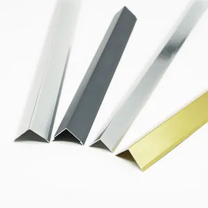 Silver and Champagne Anodized Angle Trim for Cabinets