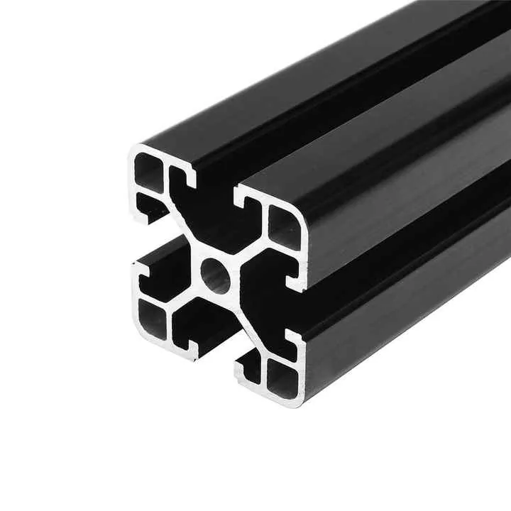 assembled T-slot aluminum frame with panels and brackets