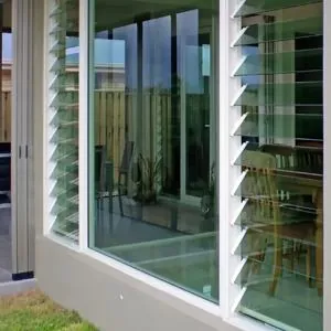 Tempered Glass Adjustable Aluminum Frame Jalousie Window