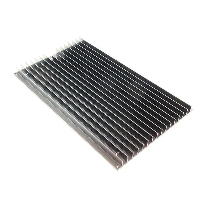 Wide Fin Aluminum Heat Sink with Mounting Holes