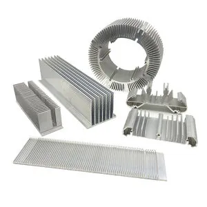 Wide Straight Fin Aluminum Heat Sink Profile
