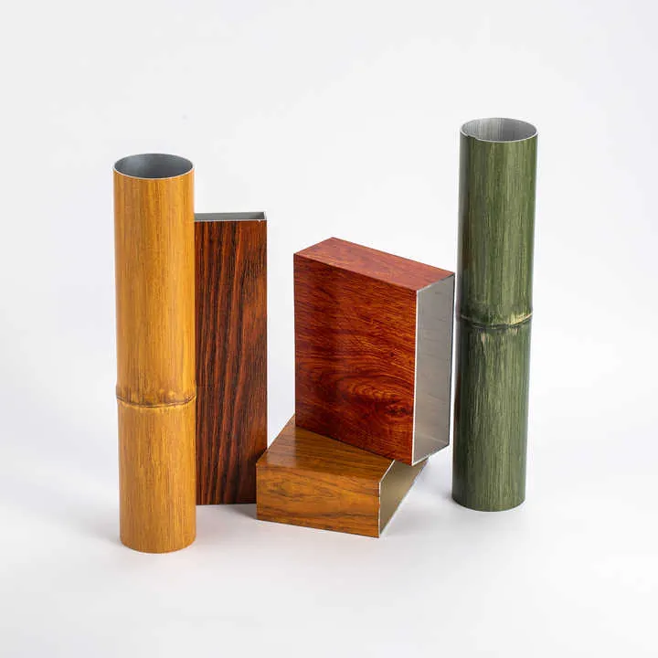 Wood Grain Bamboo Aluminum Pipe