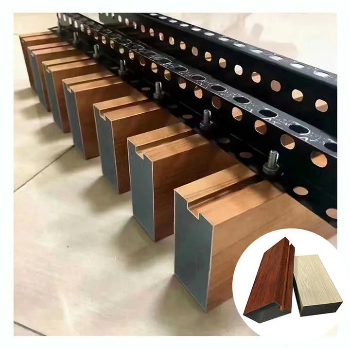 Falsos techos de madera Perfiles de aluminio