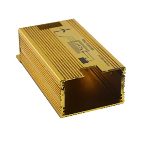 Yellow Anodized Aluminum Enclosure for DIY Electronics Projects