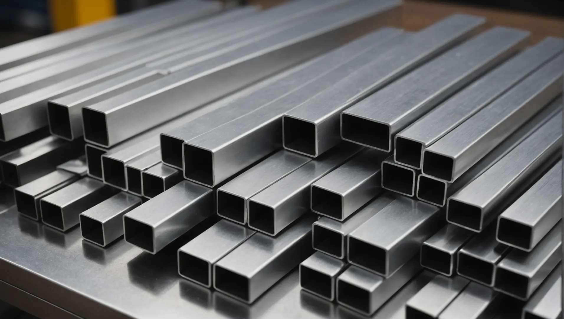 A close-up of aluminum extrusions with intricate profiles used in various industries.