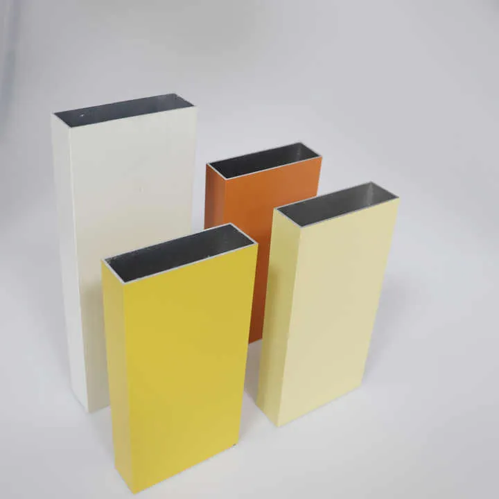 alumínium négyzet alakú cső porszórás 6063 t5 extrudált profilok
