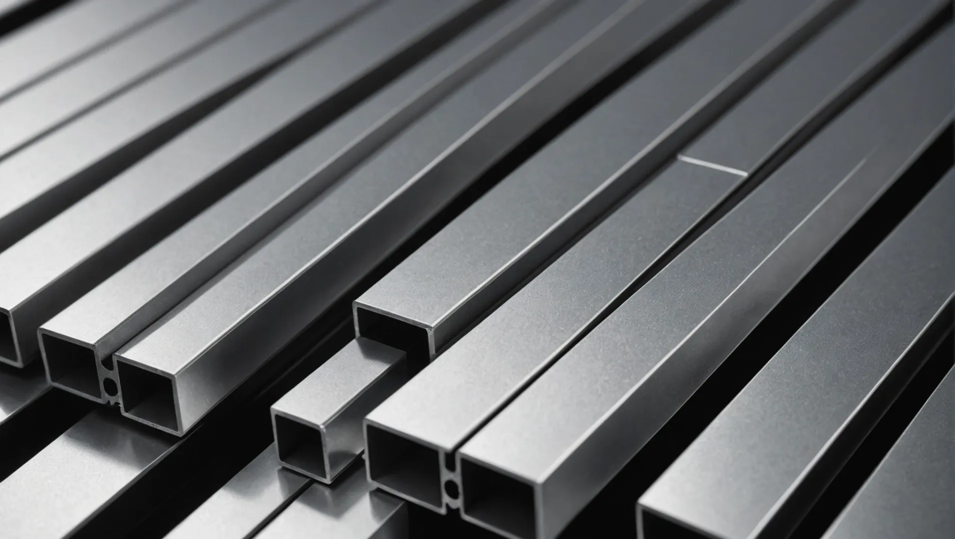 Anodized Aluminum Profiles Close-up of anodized aluminum profiles with a shiny finish