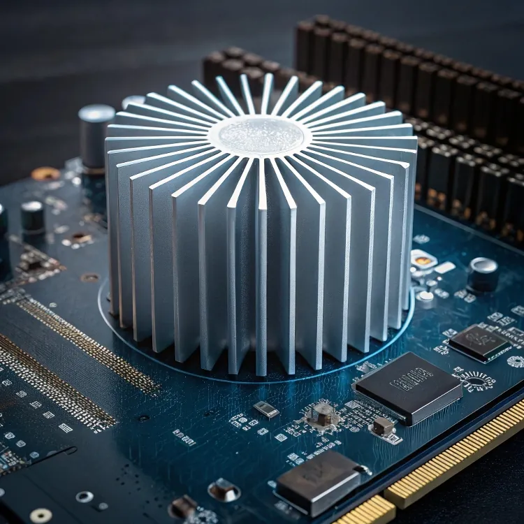 Heat sink installed on motherboard