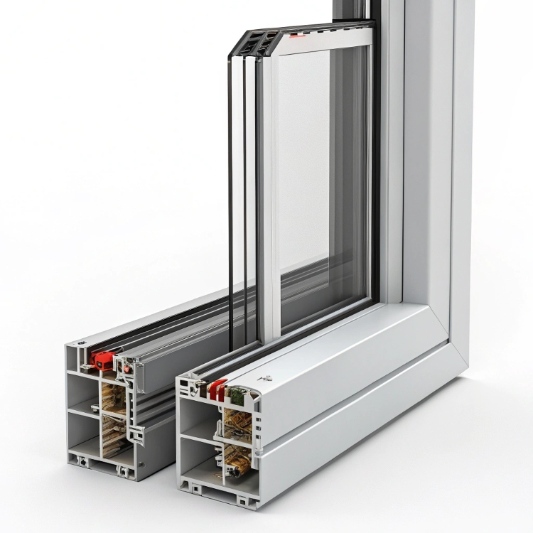 Skydevinduesramme i aluminium med tredobbelt glas