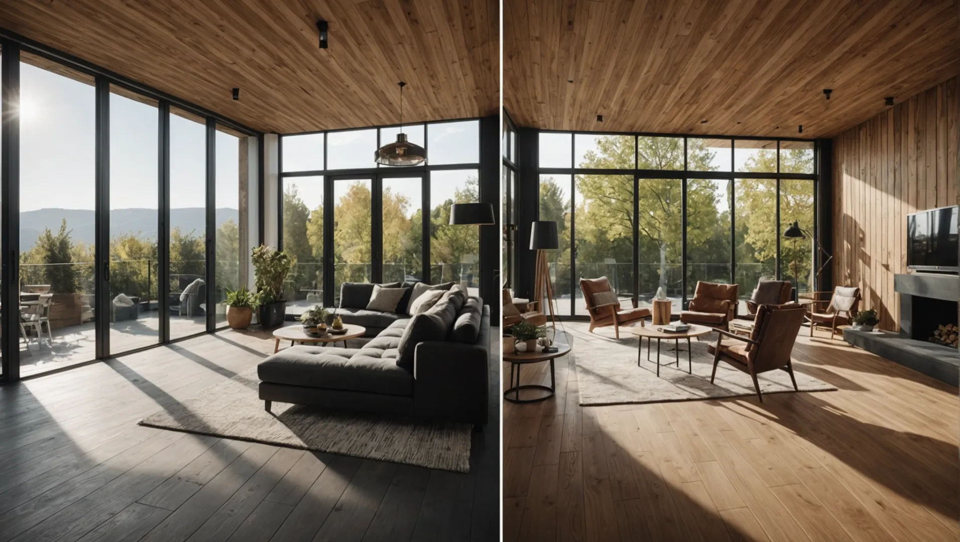 Comparaison des profilés en aluminium à grain de bois pour l'intérieur et l'extérieur