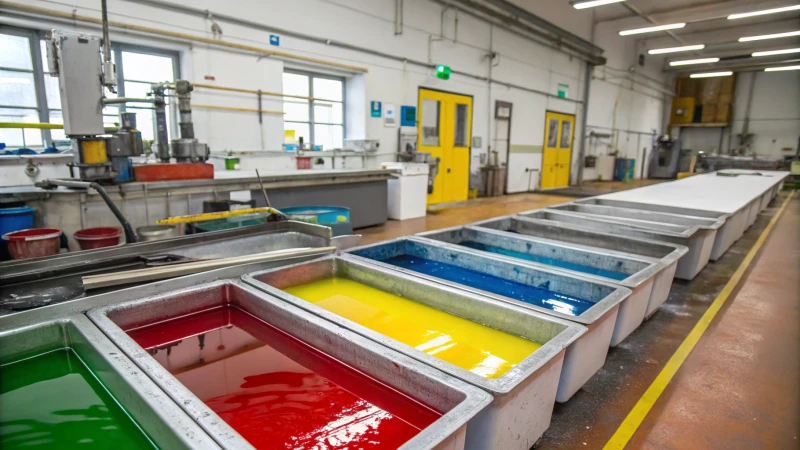 Eloxieren von Aluminium in einer Werkstatt