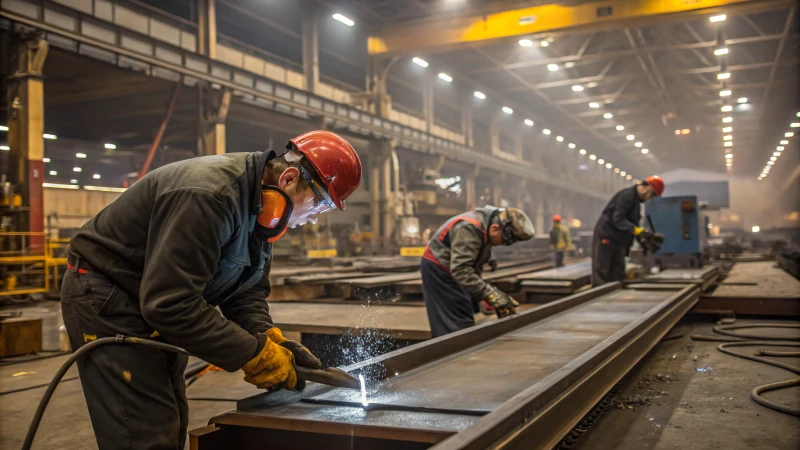 Trabajadores que aplican revestimientos protectores a superficies metálicas en un entorno industrial