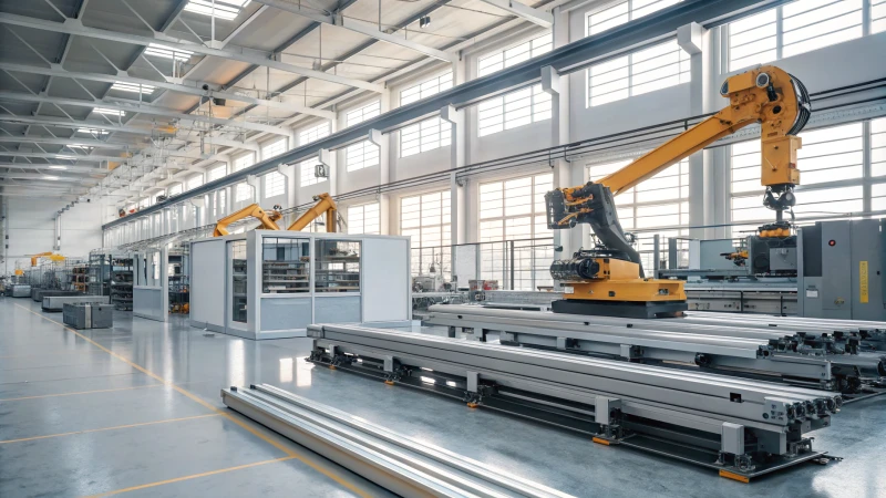 Industrial setting with T-slot and V-slot profiles