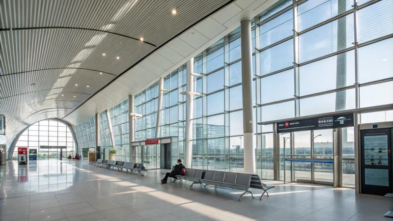 Interieur van een modern treinstation