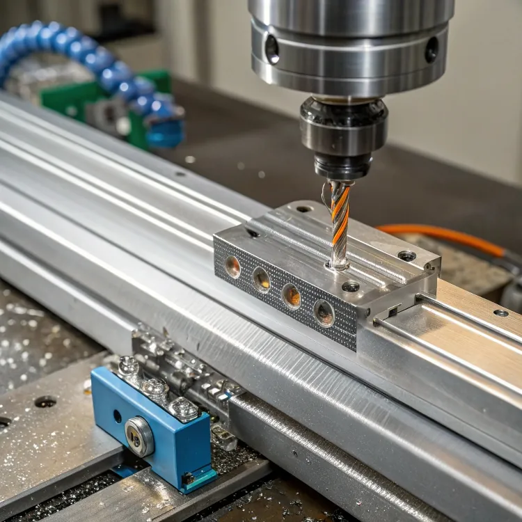 Precision CNC milling aluminum block