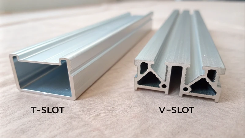Comparison of T-slot and V-slot aluminum profiles