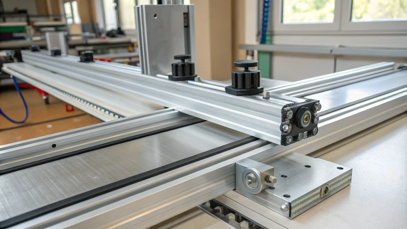 Photorealistic V-slot profiles in a linear motion system